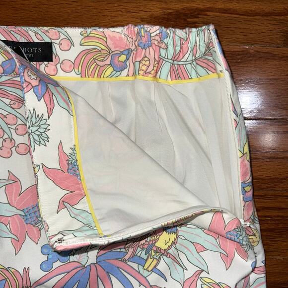 NWT Talbots Plus Petite Tropical Floral Canvas A-Line Mini Skirt Size 16WP - Picture 8 of 12